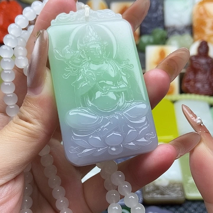 银S925三色观音牌子