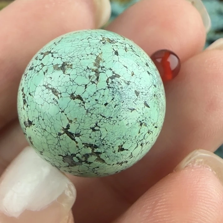 米***色南红玛瑙未镶嵌配饰17.8