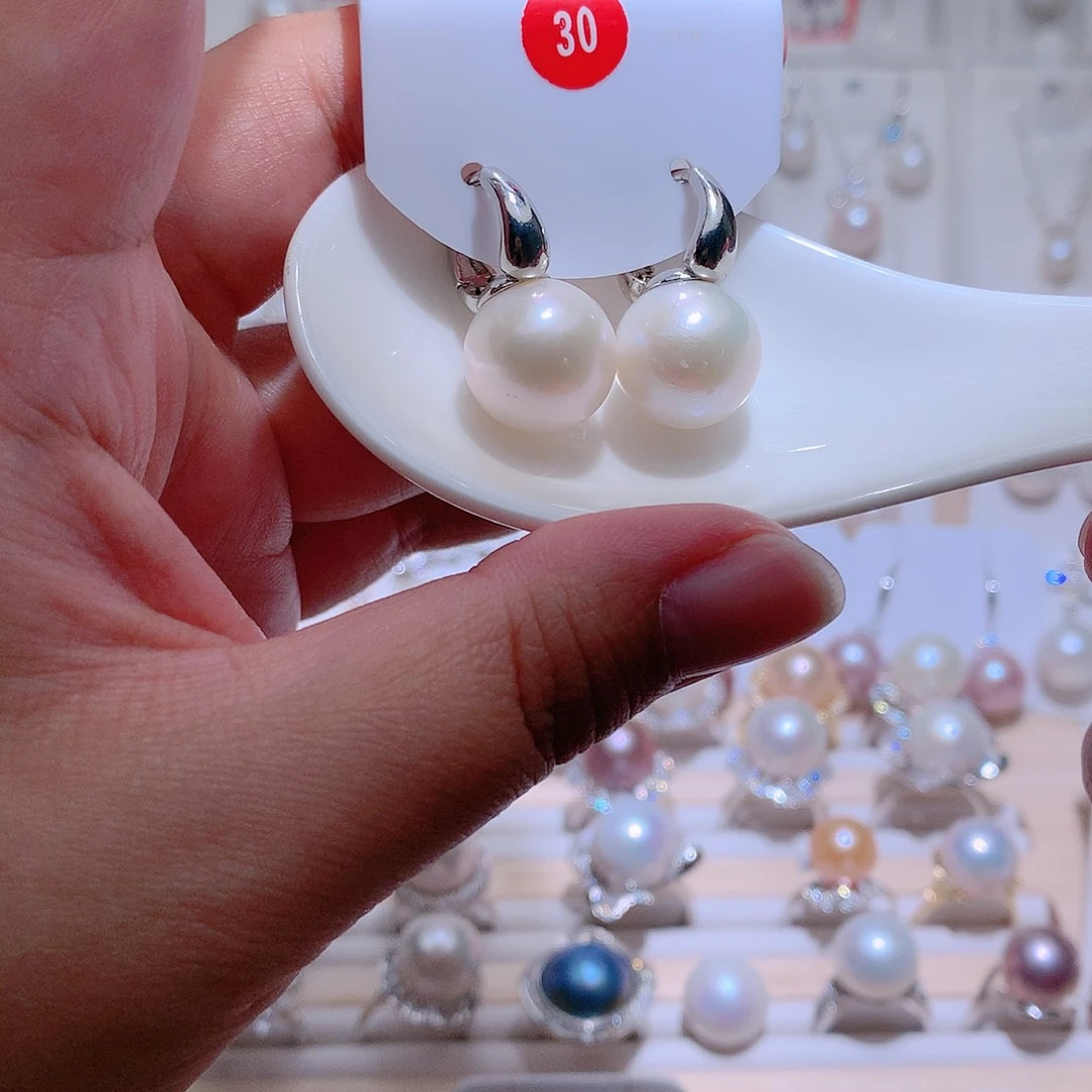 淡水珍珠耳饰未镶嵌CC14mm