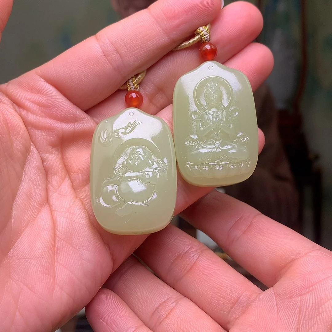 和田玉未镶嵌挂件