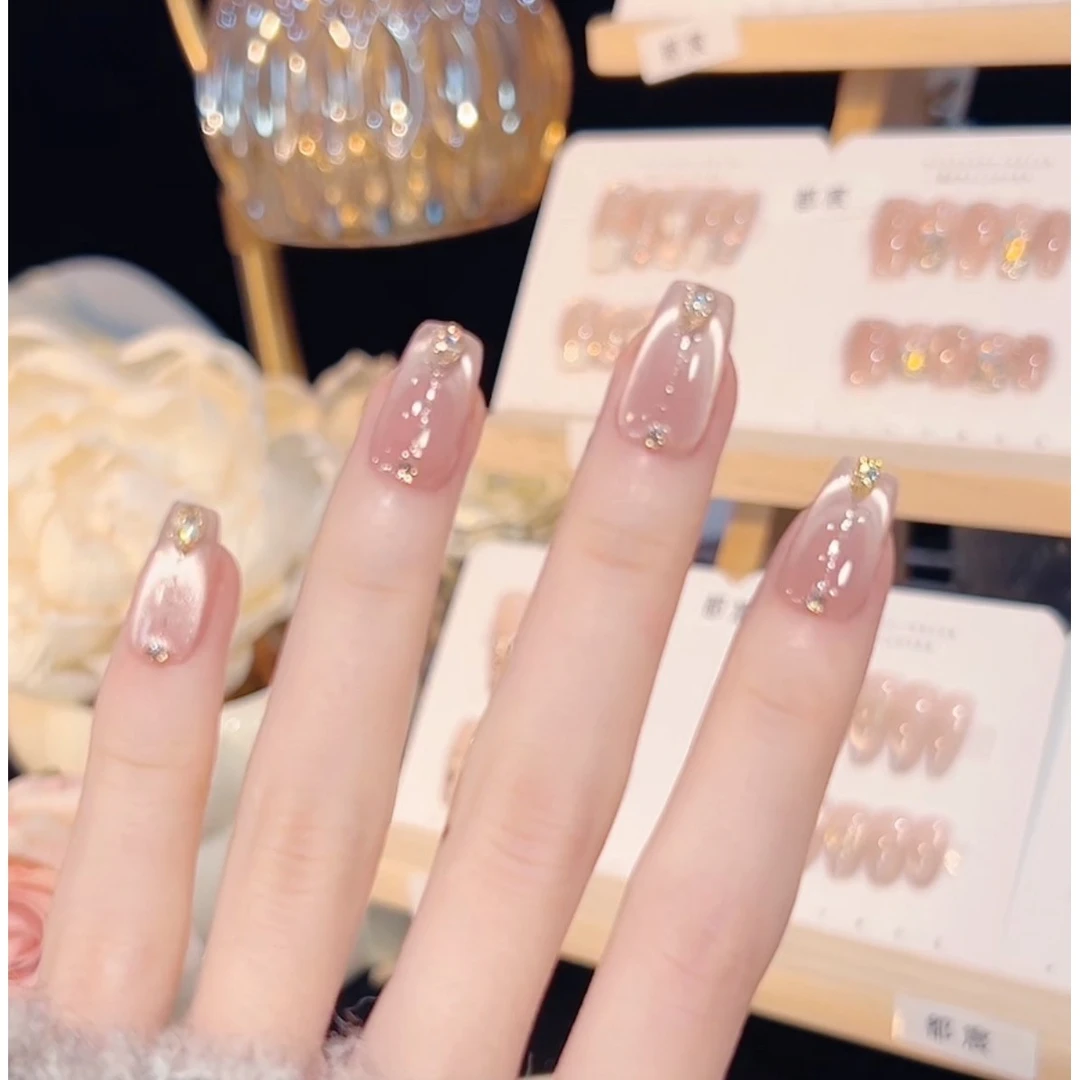 【开春】纯手工穿戴甲气质款光疗美甲可拆卸贴片10片装