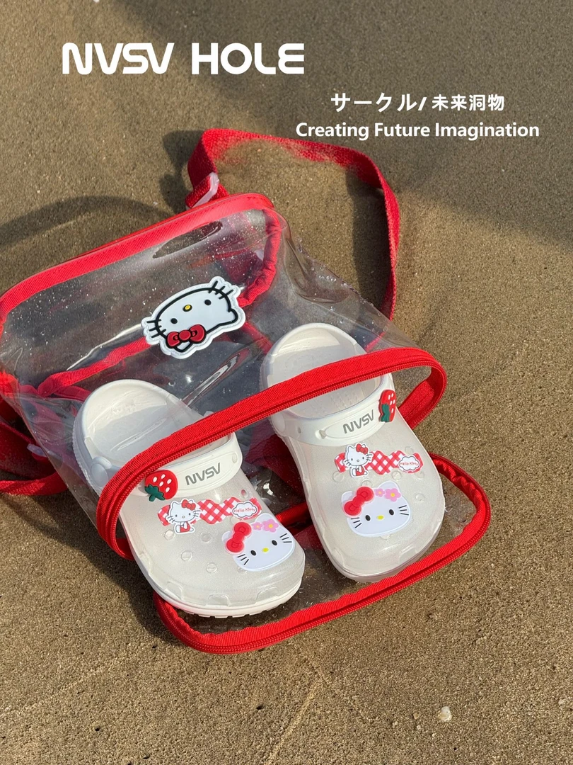 儿童超轻防滑洞洞鞋拖鞋（附赠鞋花）NVSV未来洞物