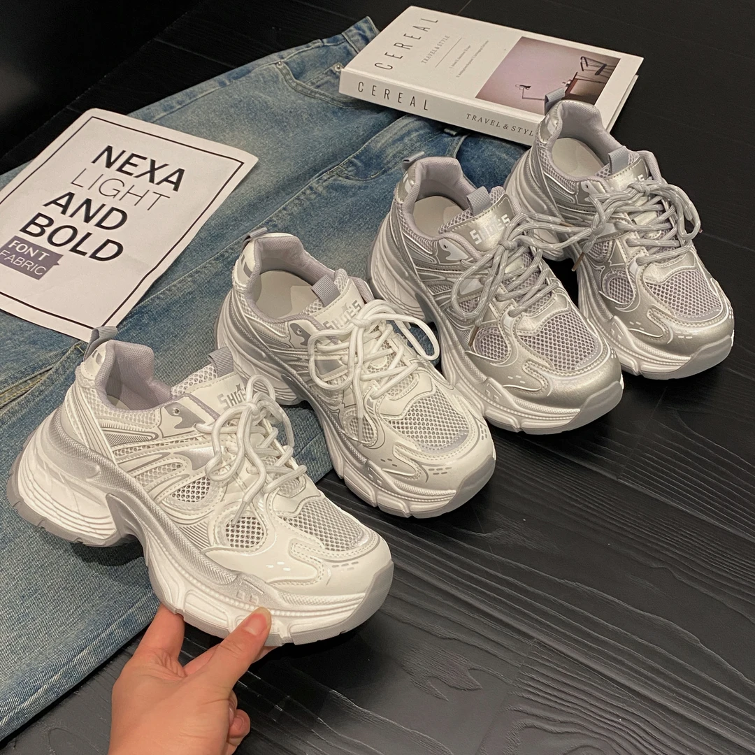 贾不假老爹鞋女款2025秋冬新款超火时尚小个子厚底增高透气运动鞋