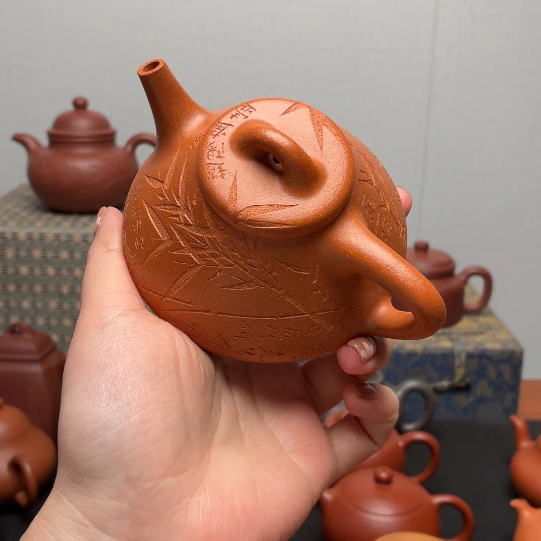 紫砂茶壶全手工冷金黄