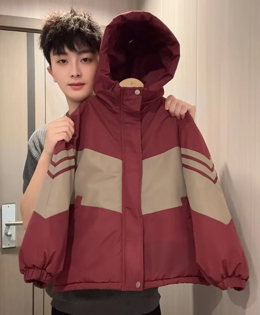 【三防袖子升级加绒加厚拼色2025亲子款派克服】中大童防风棉服外套