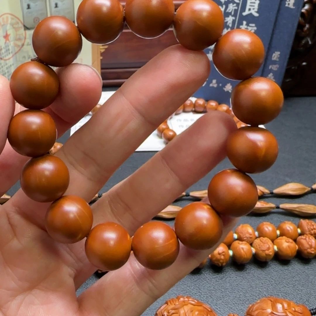 橄榄核手串/手链正圆光珠1.4