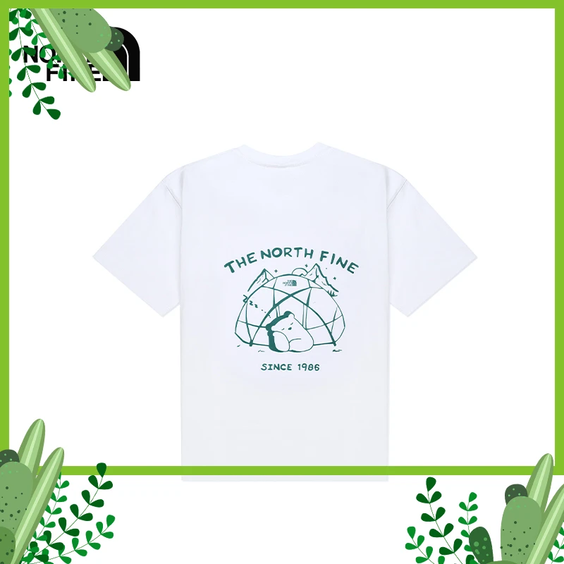 北面的小山坡夏季男士纯棉宽松短袖t恤情侣款北面联名休闲