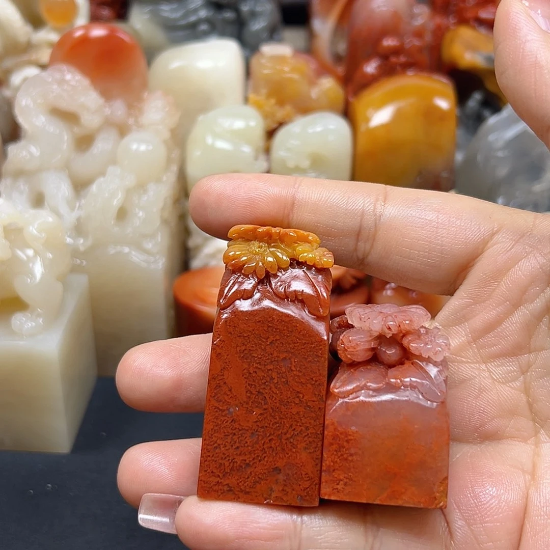 寿山石空**兰印章雕刻工艺