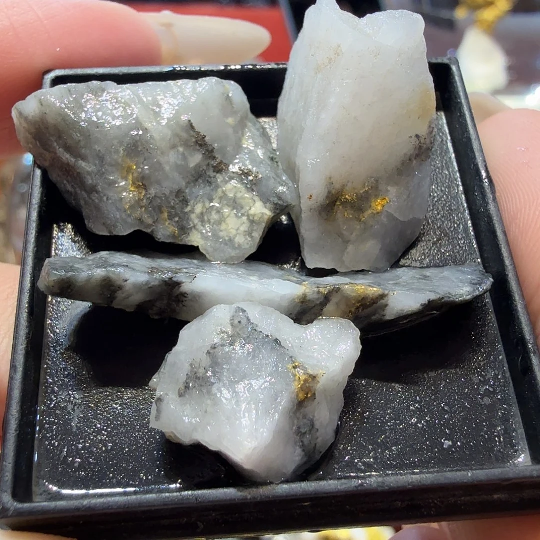 唯11g聚金阁天然明金矿标