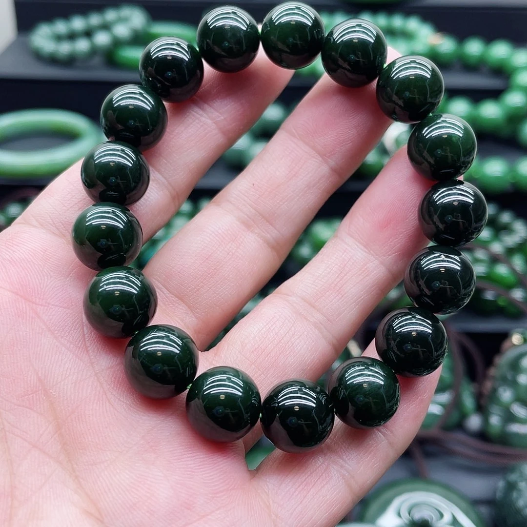 和田玉（碧玉）未镶嵌手链