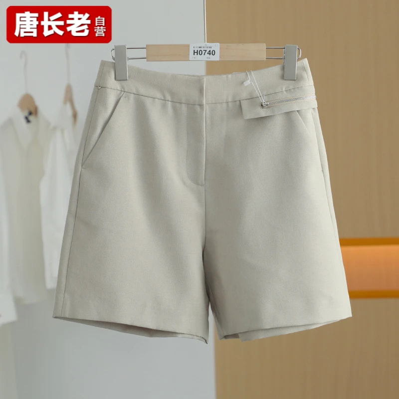 【唐长老自营】货号H0740女装新款直筒简约短裤HBL