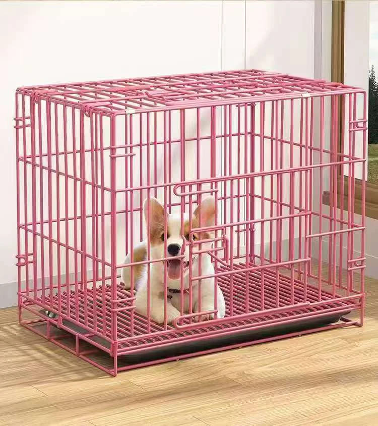 加粗可折叠狗笼子适合大中小型犬室内户外带厕所宠物狗窝