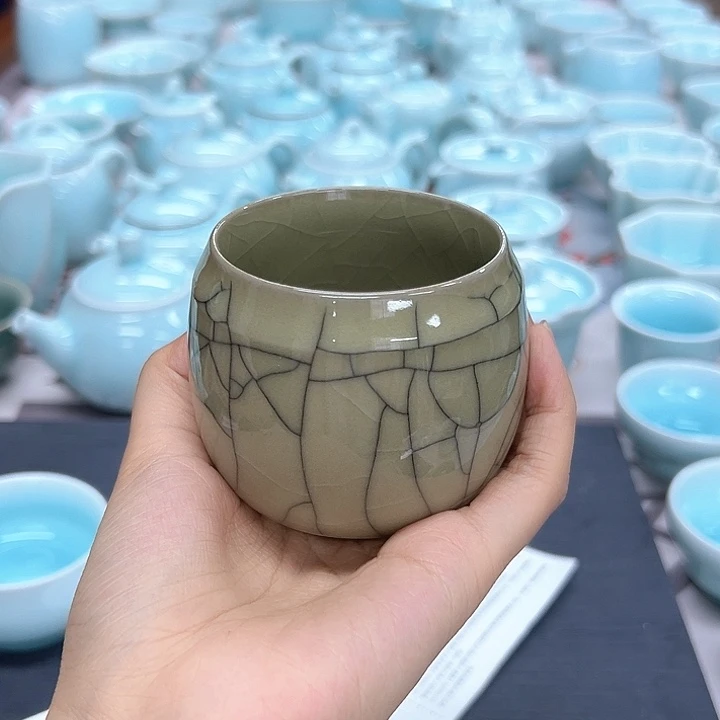 龙泉云间青瓷小米茶器