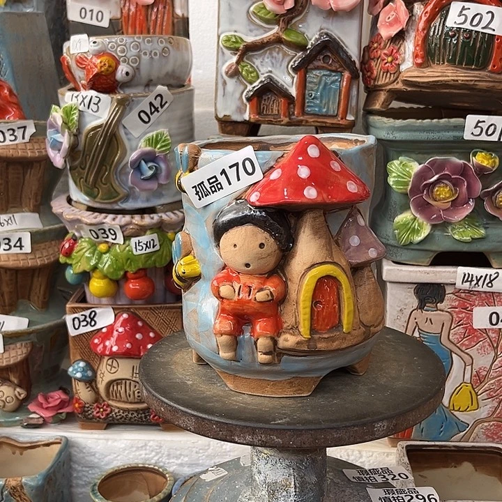 粗陶材质多肉花盆