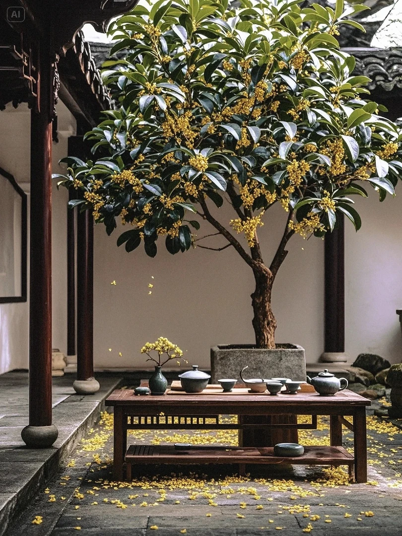 桂花树金桂浓郁大树原生地栽高杆庭院别墅景观绿化原土现挖传承