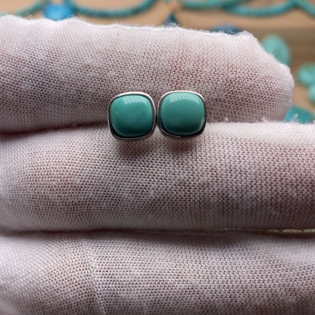 绿松石银S925镶嵌挂件