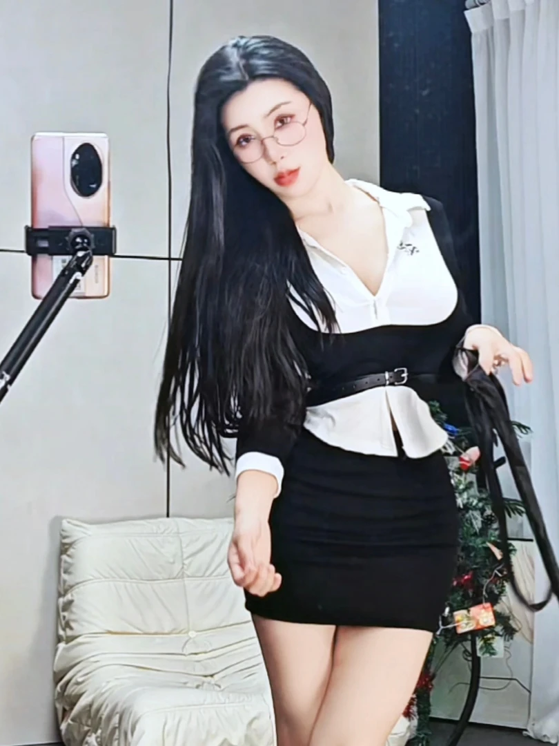 燃燃家美式辣妹POLO领黑白拼接收腰上衣衬衫性感长袖T恤带腰带女