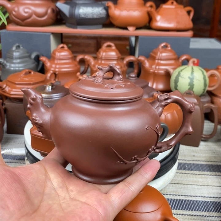 茶壶紫砂报春320cc原矿老紫泥特价
