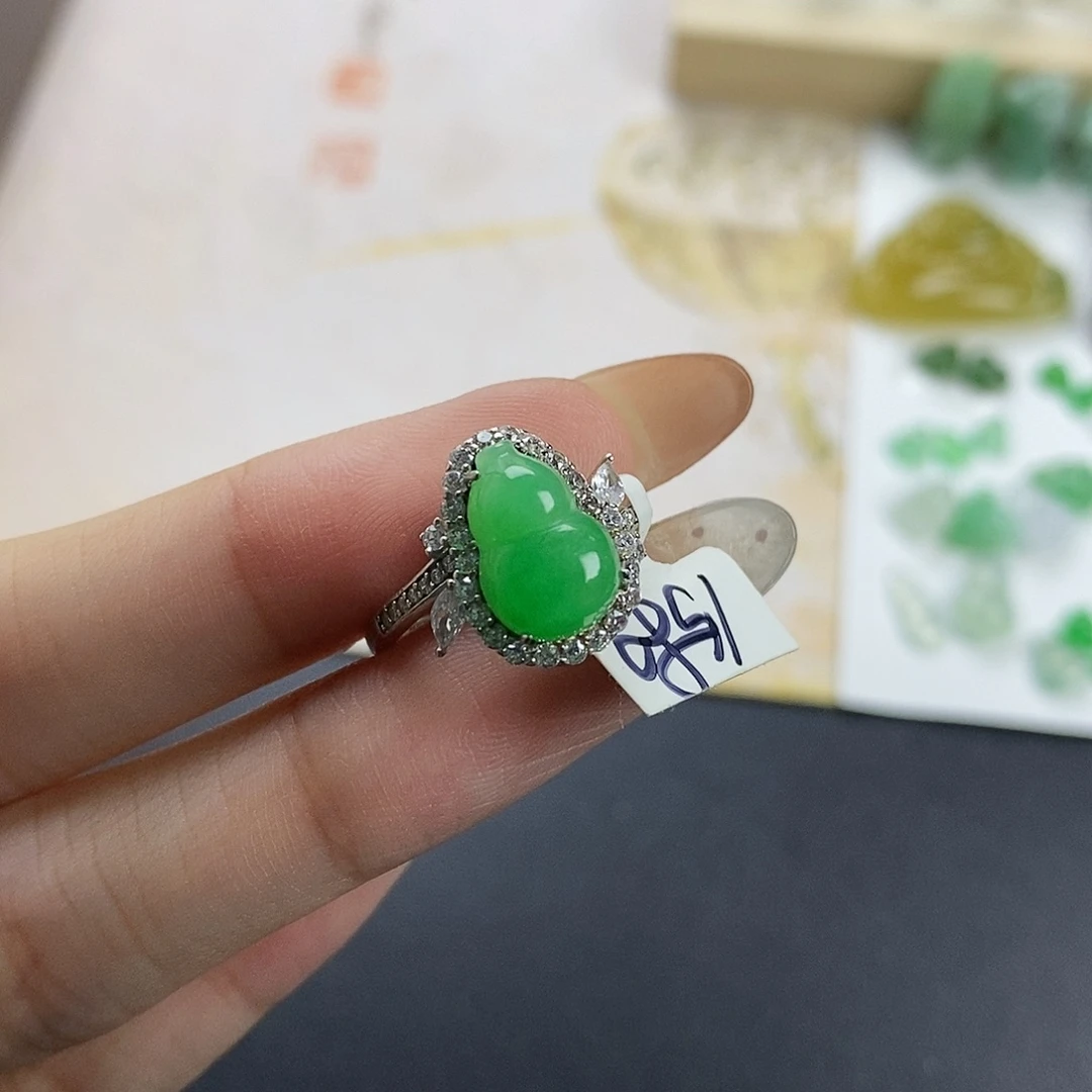 翡翠银S925镶嵌吊坠(不含链)