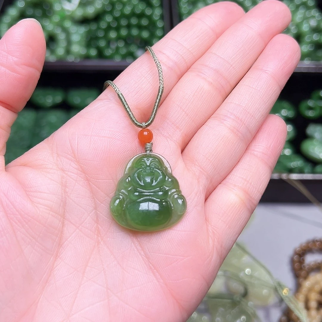 和田玉（碧玉）颈饰未镶嵌