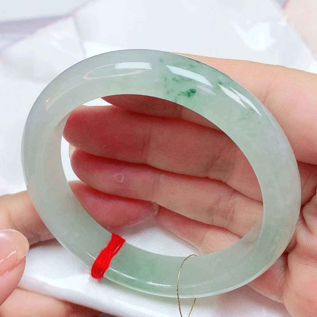 翡翠未镶嵌手镯抖音51