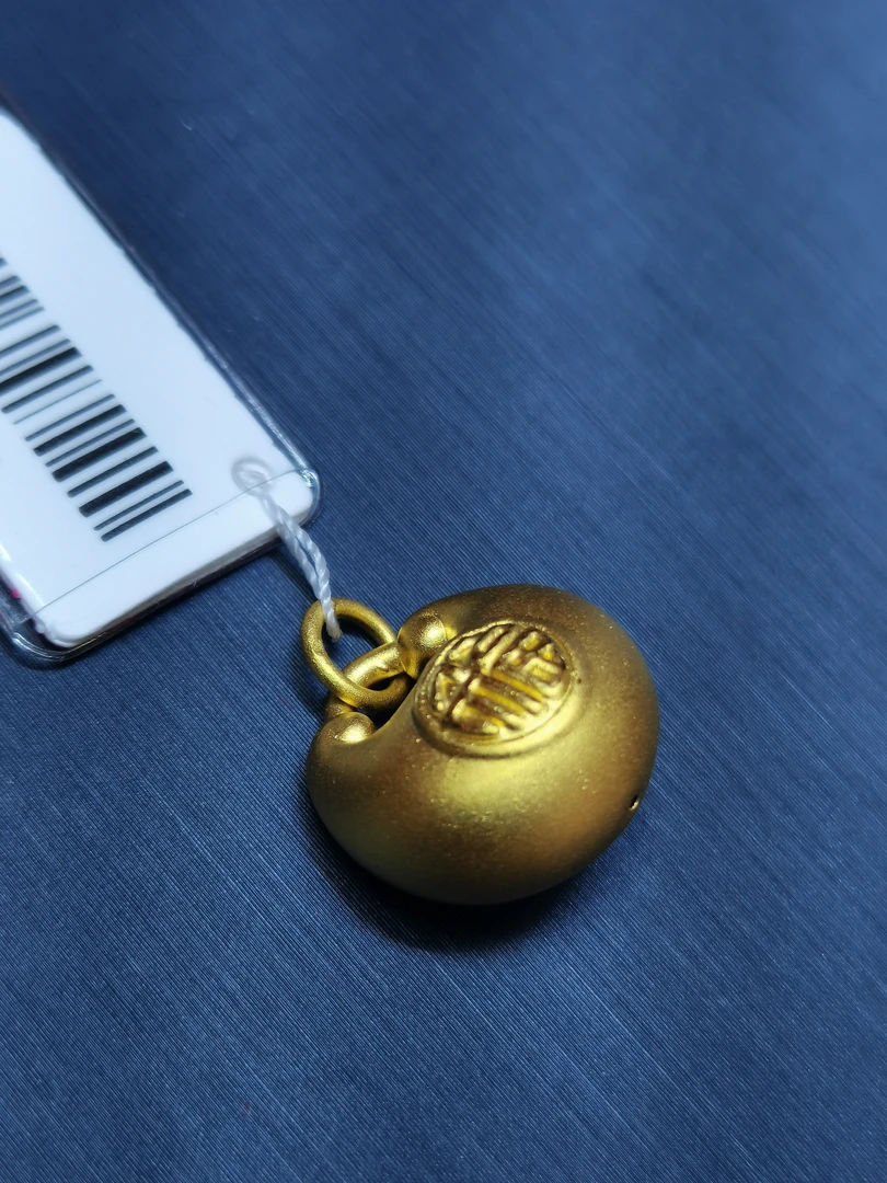 足金3D工艺小胖福吊坠