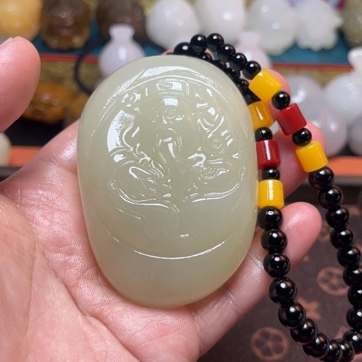 石材天然方解石手把件不退换