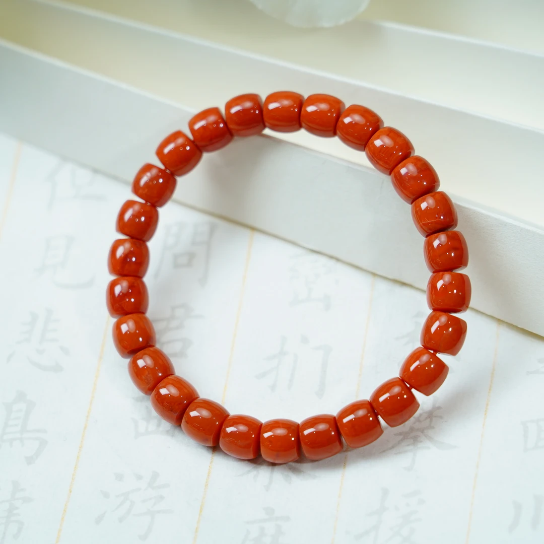 【缺货】南红切面手串 7*6 FEB0024