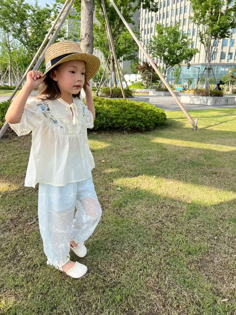 橘寄juji•25夏款上新【星沙梦旅花苞裤】松紧带休闲裤夏季女童x8669