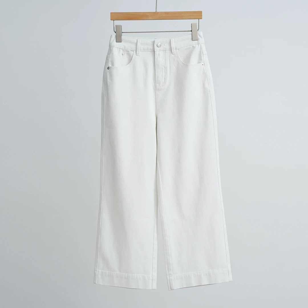 外贸品牌超薄莱赛尔立体裁剪直筒九分女士牛仔裤（251214）20912