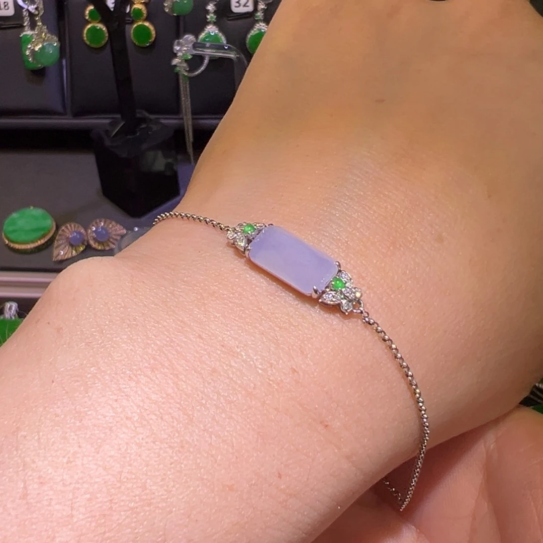 翡翠18K金镶嵌颈饰手链