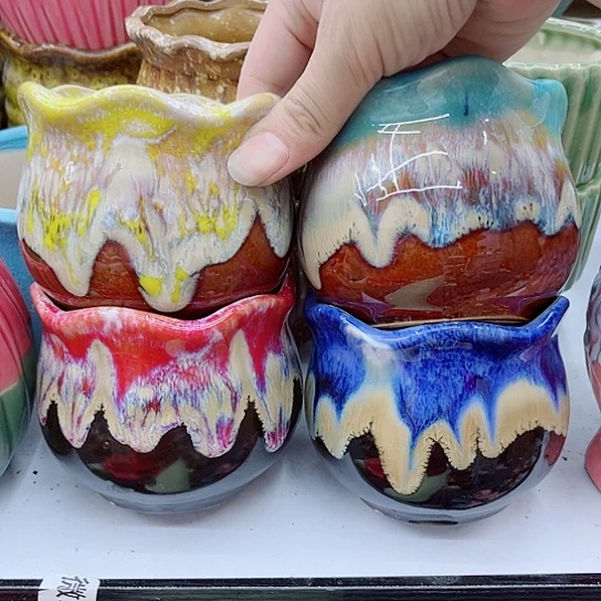 多肉绿植陶瓷花盆9.9包邮