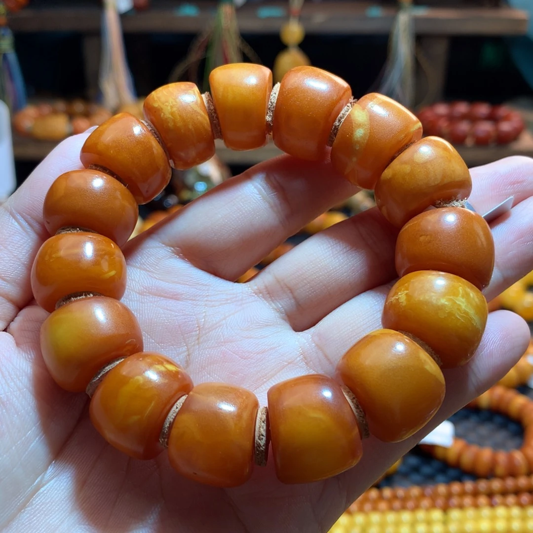 蜜蜡未镶嵌手串蜜蜡手串