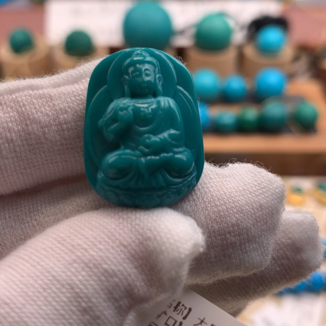 绿松石18K金镶嵌珠宝奇石