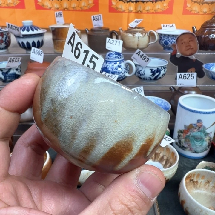 摆件615景德镇手工柴烧茶器