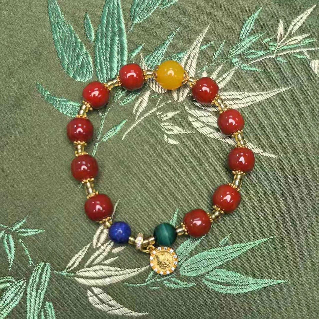 SZH0828-南红手串十全十美