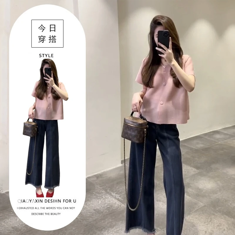 夏装搭配一整套小个子显瘦减龄时髦炸街时尚高级感小香风休闲套装