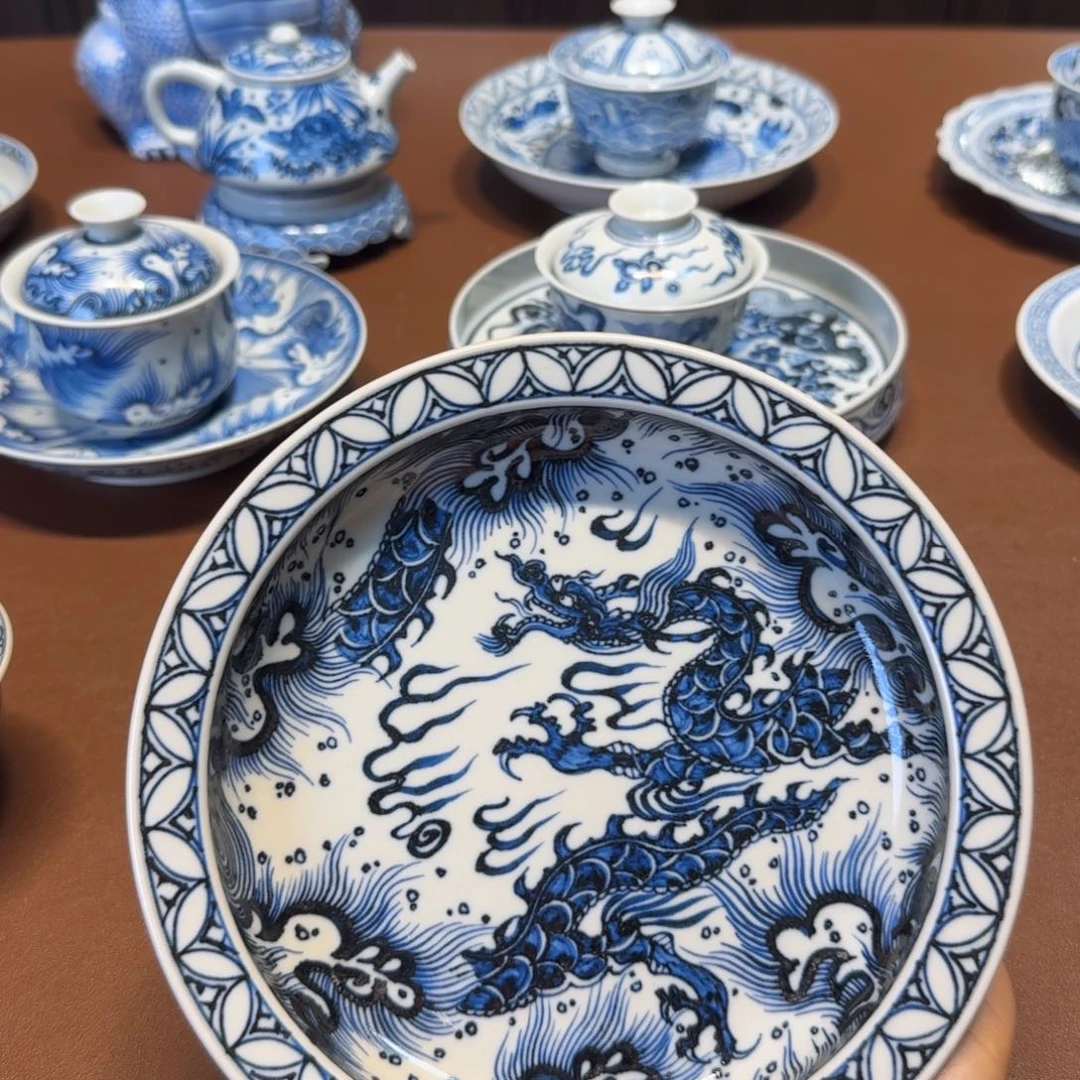 手工手绘茶具壶承