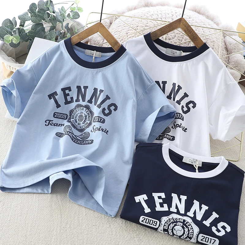 男童短袖T恤夏季新款中大童洋气休闲薄款上衣儿童时尚韩版半袖潮