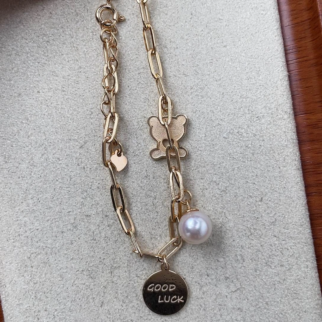 海水珍珠银S925镶嵌手绳