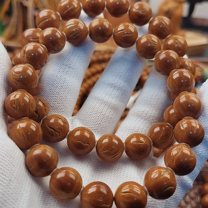 桃核手串木*点12龙纹54颗