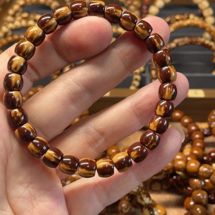 新***星手串紫金鼠实心紫金鼠手串8直切