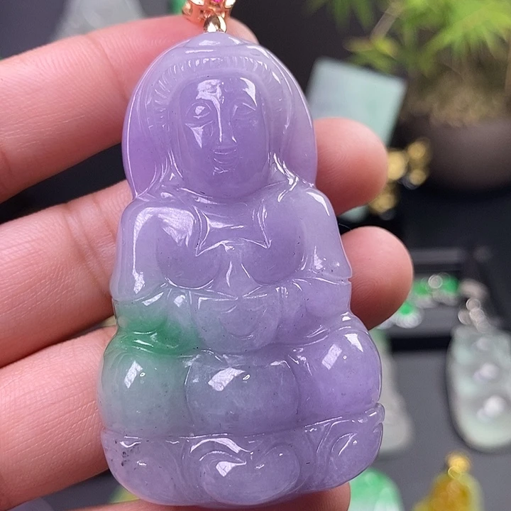 翡翠未镶嵌吊坠(赠链)
