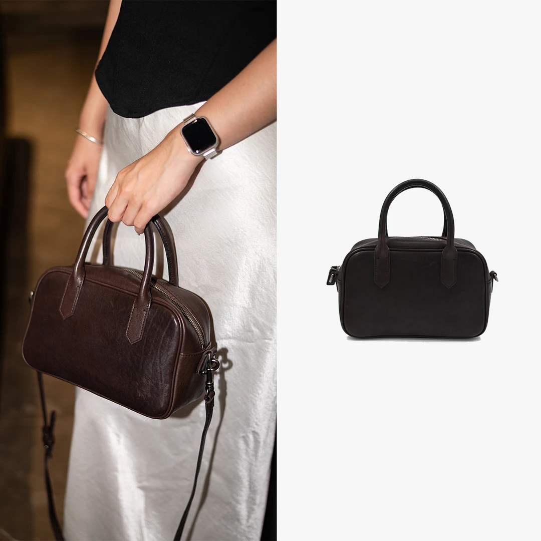 宝恩简约休闲复古时尚宽宽包单肩斜挎包百搭女包TL24666