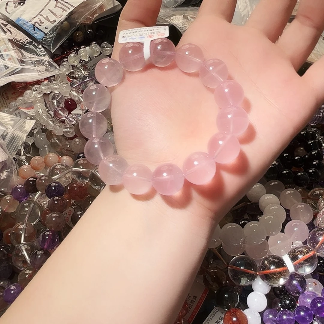 烟晶手链未镶嵌粉水晶