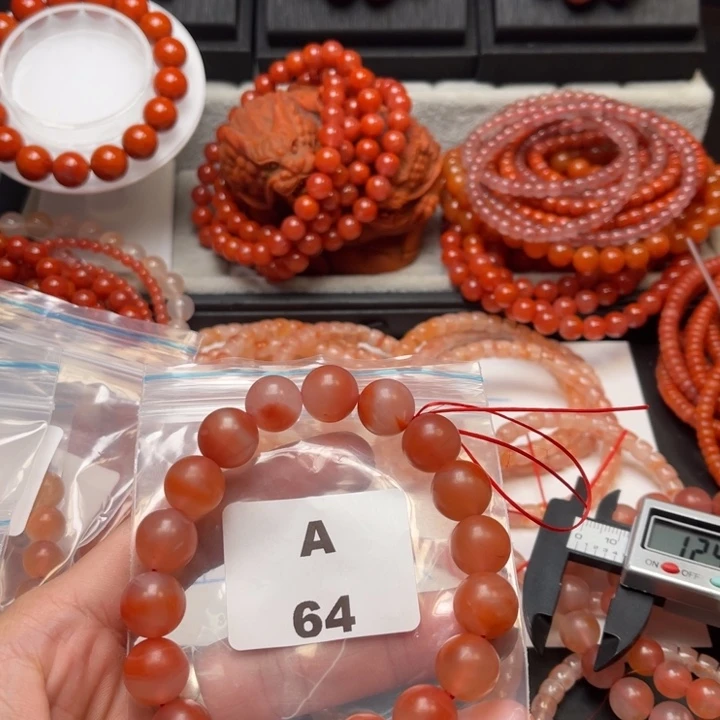 未镶嵌多样性发货默认微瑕称重12m m南红玛瑙