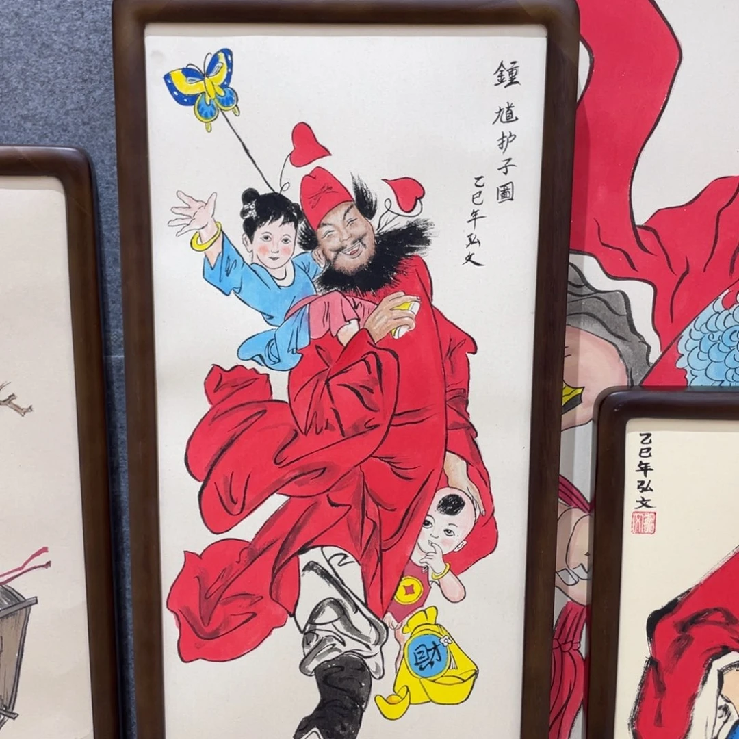 王***跑国画钟馗护子图1111