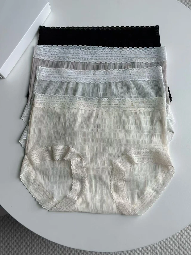 福利特价 云朵内裤网纱无痕裸感透气舒适中腰夏季蕾丝