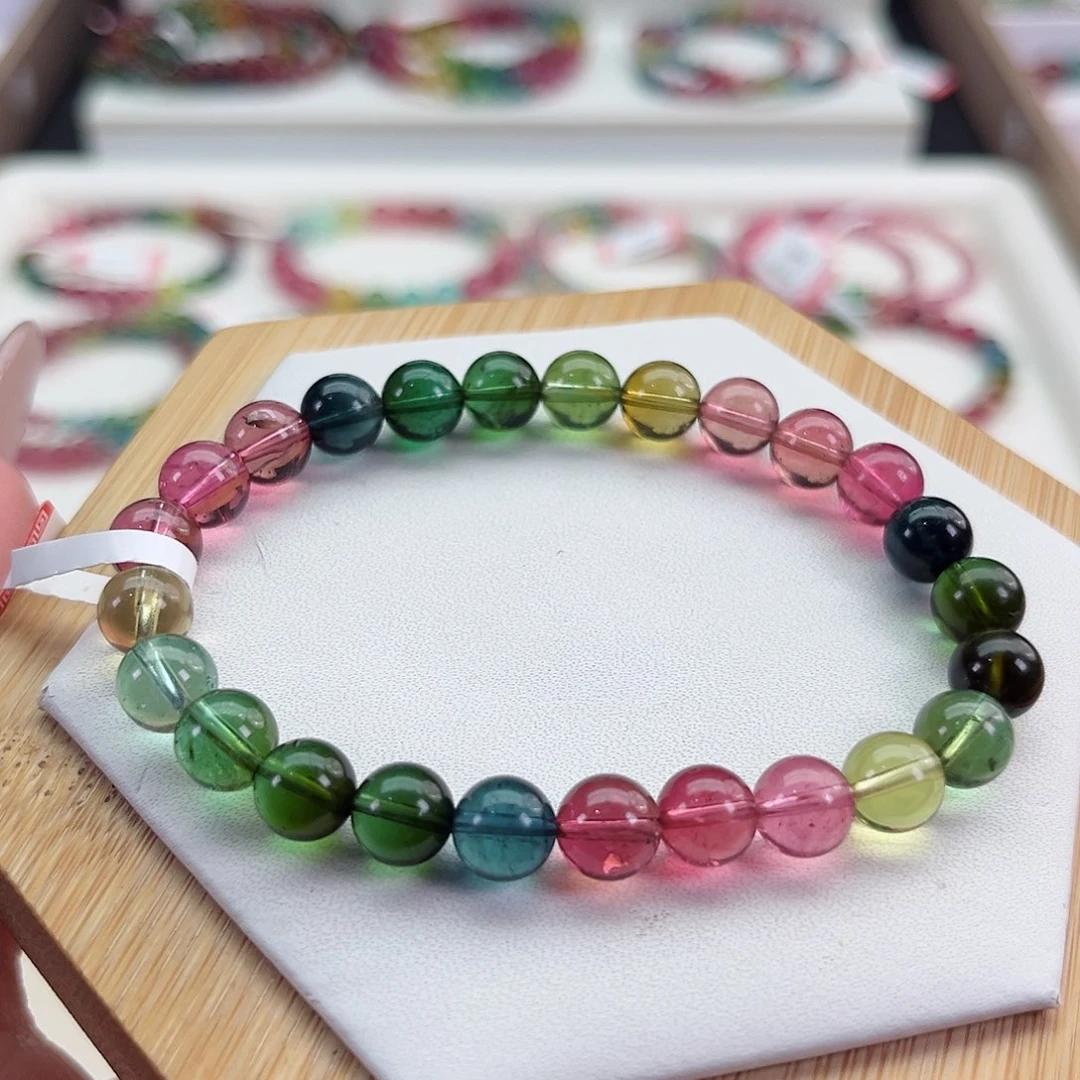 手链未镶嵌碧玺碧玺手串单圈7mm+