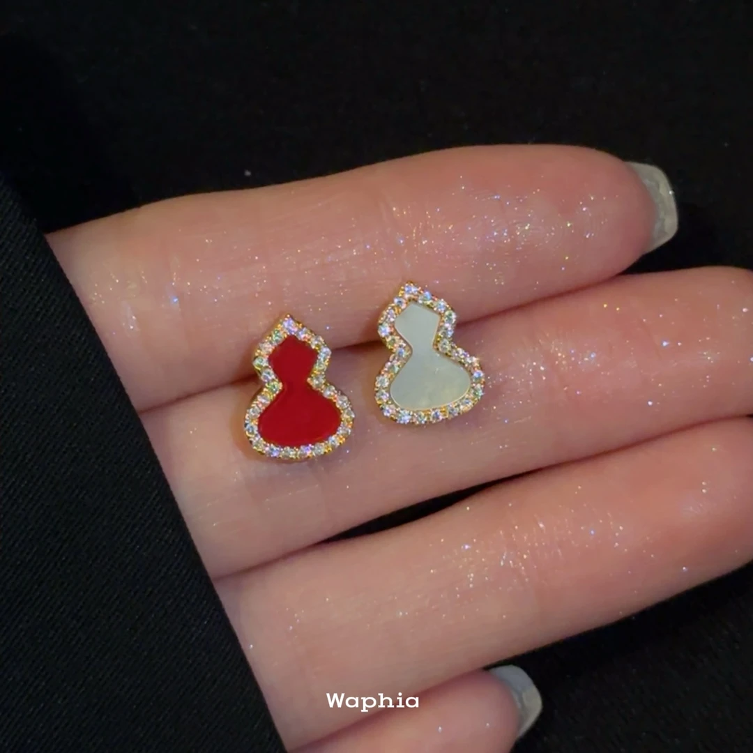 合金耳饰  Waphia设计师款经典时尚气质轻奢【葫芦耳钉】 QE003